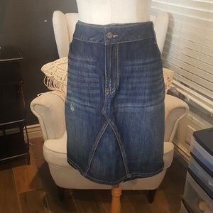 NWOT Lane Bryant Geometrical Dark Denim Skirt